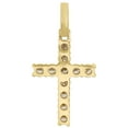 thumbnail image 3 of 10K Yellow Gold Diamond Prong Set Cross 1 Row Solitaire Pendant 1" Charm 0.65 CT, 3 of 5
