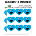 thumbnail image 3 of Sesame Street Cookie Monster Face Heart Shaped Planner Calendar Scrapbook Craft Stickers, 3 of 8