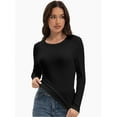thumbnail image 3 of Women's Slim Fit Ribbed Pullover- Long Sleeve Crewneck Casual Jumper Top, 3 of 6