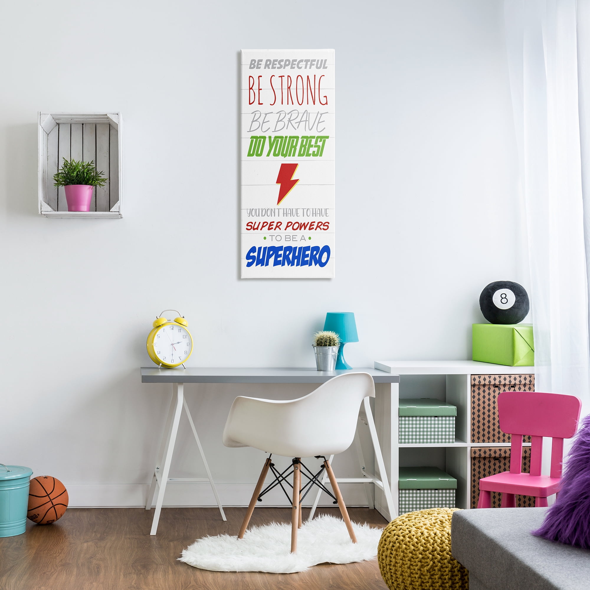 Stupell Indtries Everyday Kids Superhero Phrase Do Your Best Motivation,17 x 40,Design by Anna Quach