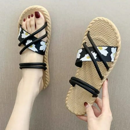 

ZHELIYO Women s sandals Very Comfort Soft Sole Lightweight Custom Shoes Male Women Ladies Flat Sandals Pvc Slides Slipper Black 7.5