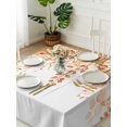 thumbnail image 3 of Orange Eucalyptus Leaves Suqare Tablecloth - 60 x 60 Inch, Spring Floral Summer Botanical Waterproof & StainResistant Tablecloth, Oil-proof Table Cover for Dining/Party/Wedding/Camping/Buffet, 3 of 9