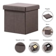 thumbnail image 2 of Ottoman Mainstays Plegable con Almacenamiento Chocolate, 2 of 4