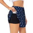 thumbnail image 2 of Disketp Nautical Themed Simple Anchors Print Women's Shorts Workout Shorts for Athletic Gym Running Shorts with Phone Pockets, 2 of 8