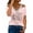 Pink, variant on LUOGENLI Female T-shirts for Womens Women's Summer V Neck off The Shoulder Print Short Sleeve T Shirt Top Blouse Womens T-shirts Graphic Tees xxl Tall Summer Clothes Black XXXL