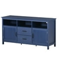 thumbnail image 4 of Modern TV Stand For TV Up To 68", Media Console Table With 2 Doors And 2 Drawers, Entertainment Center Sideboard With Open Storage Shelves For Living Room Bedroom, 4 of 9
