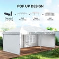 thumbnail image 4 of Outsunny 10'x 20' Outdoor Pop Up Canopy Tent W/ Carrying Bag White, 4 of 10