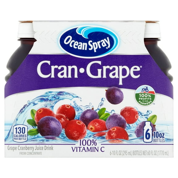 2 Pack - Ocean Spray Juice Drink Cran-Grape - 6Pk-10 Oz Package May Vary