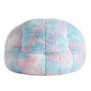 Room Revival Super Soft Teddy Sherpa Structured Bean Bag Chair, Pink Blue