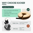 thumbnail image 3 of Kuoser Soft Inflatable Dog Cone for Recovery after Surgery, Alternative to Plastic E-Collar for Small Medium Large Dogs, Coffee, M, 3 of 8