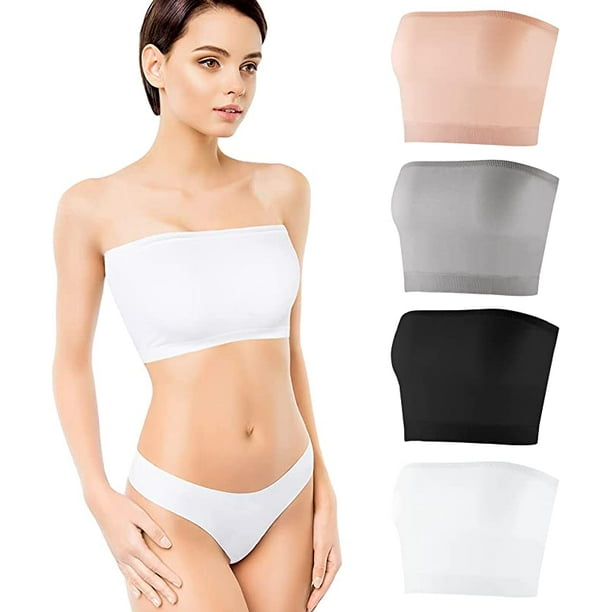 Strapless Bra Seamless Exquisite Underwear Stretchy Tube Top Bras  Adjustable and Beautiful Nylon Good Elasticity Adjustable Lightweight  Underclothes Women S-M 