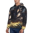 thumbnail image 3 of Wukai Sleeping Dragon In Forest Print Men Hoodies Fleece Sweatshirts Long Sleeve Sweaters Pullover Fall Outfits Winter Clothes-Small, 3 of 7