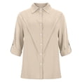 thumbnail image 3 of Women's Tops, Tees & Blouses Daily Casual Shirts Long Sleeve Shirts Tops Casual Blouses Loose Fit Shirt Womens Fashion Clothing, 3 of 4