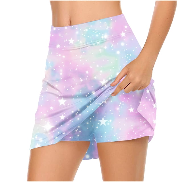 LOVZFMLL Ladies' Printed Mid Waist Sports And Casual Leggings Multicolor S