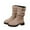 Khaki, variant on Busydd Womens Boots Fashion Solid Color Slip on Mid Calf Boots for Women Casual Round Toe Chunky Heel Women's Boots 7.5