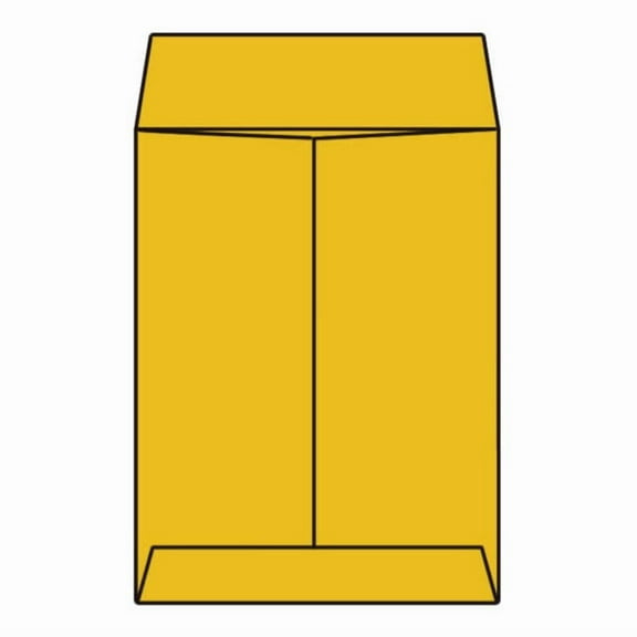 Open End King Size Catalog Envelopes, 13" x 19", 28#, Tan / Brown Kraft, Center Seam, Ungummed Flaps (Box of 100)