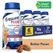 Ensure Plus Meal Replacement Nutrition Shake, Butter Pecan, 8 fl oz, 6 Count