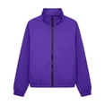 thumbnail image 4 of Admvng Women's Stand Collar Full Zip Cropped Windbreaker Jacket Pocket Lightweight Casual Outerwear, 4 of 9