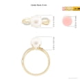 thumbnail image 5 of ANGARA Freshwater Cultured Pearl Infinity Ring in 14K Yellow Gold for Women | June Birthstone, Birthday, Anniversary, Jewelry Gift for Women | Pearl Ring, 5 of 8