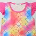 thumbnail image 6 of FYDUU Kids Girls Nightgowns Sleepwear Flutter Short Sleeves Princess Dress Nightdress Sleepwear Pajamas Nightgowns For Toddlers Casual Dresses Homewear For 3-4 Years, 6 of 6