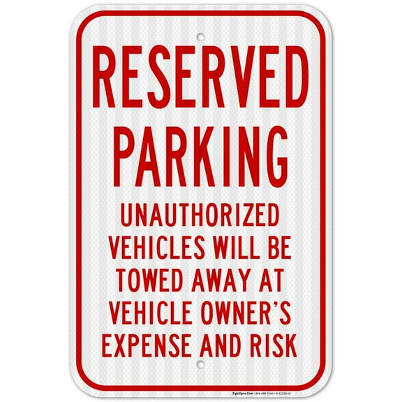 Reserved Parking Sign,