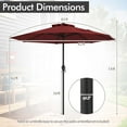 thumbnail image 3 of Gymax Outdoor Patio Umbrella Modern Table Umbrella w/8 Heavy Duty Ribs Sun-proof Wine, 3 of 10