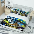 thumbnail image 3 of WASFDN Kids Duvet Cover Football Bedding Set for Children Boys 3D Printed Soccer Quilt Cover Set with 2 Pillowcases Sports Theme Comforter Cover 3Pcs,Twin Size,Style B, 3 of 7