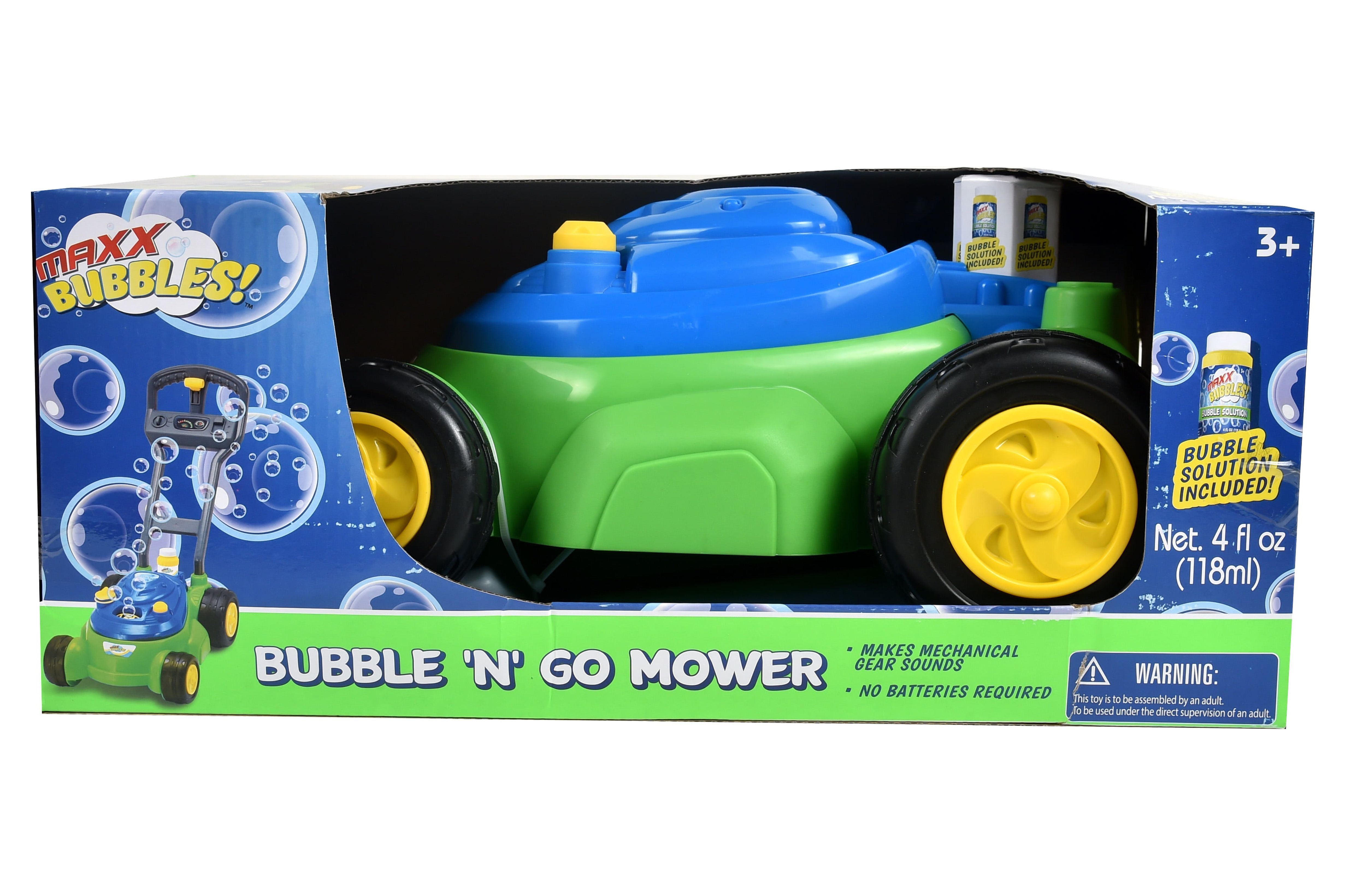 Maxx Bubbles Bubble N Go Toy Mower with Refill Solution Walmart