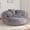 Grey, variant on Hforesty 55" W Giant Adult Round Faux Fur Foam Filled Bean Bag Sofa With 3 Back Pillows,No Assembly