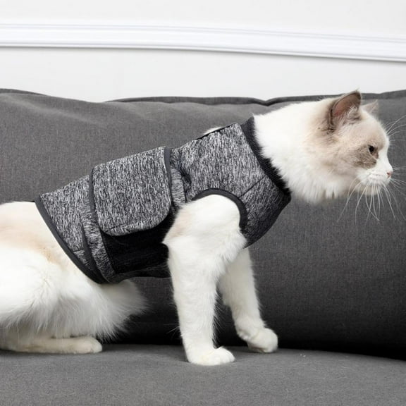 Cat Anxiety Jacket, Anti Anxiety Vest Thunder Vest for Cats Pet Shirt Cat Calming Wrap Calming Solution Vest for Fireworks Thunder Travel Separation