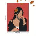 thumbnail image 3 of Qisvanset Toile Murale Moderne Minimaliste Portrait de Femme 15,75 X 11,81 Pouces, 3 of 8