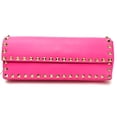thumbnail image 2 of Pre-Owned Valentino-Galavani With bangle chain Clutch bag shocking pink (Like New), 2 of 13