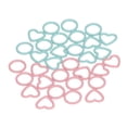 thumbnail image 2 of 32pcs Knitting Stitch Markers Round Heart Shape Metal Crochet Marker Rings for DIY Handcrafted Craft Pink Blue, 2 of 8