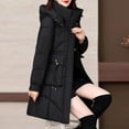 thumbnail image 3 of STETMN Women's Winter Long Puffer Jacket Zip Up Hooded Warm Jacket Thick Quilted down Jackets, 3 of 5