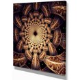 thumbnail image 2 of Brown Symmetrical Fractal Flower Design - Floral Canvas Art Print, 2 of 3
