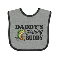 Inktastic Daddy's Fishing Buddy Boys Baby Bib