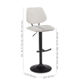thumbnail image 4 of Bouclair Tabouret de Comptoir Réglable en Tissu Avoine et Métal, 4 of 9