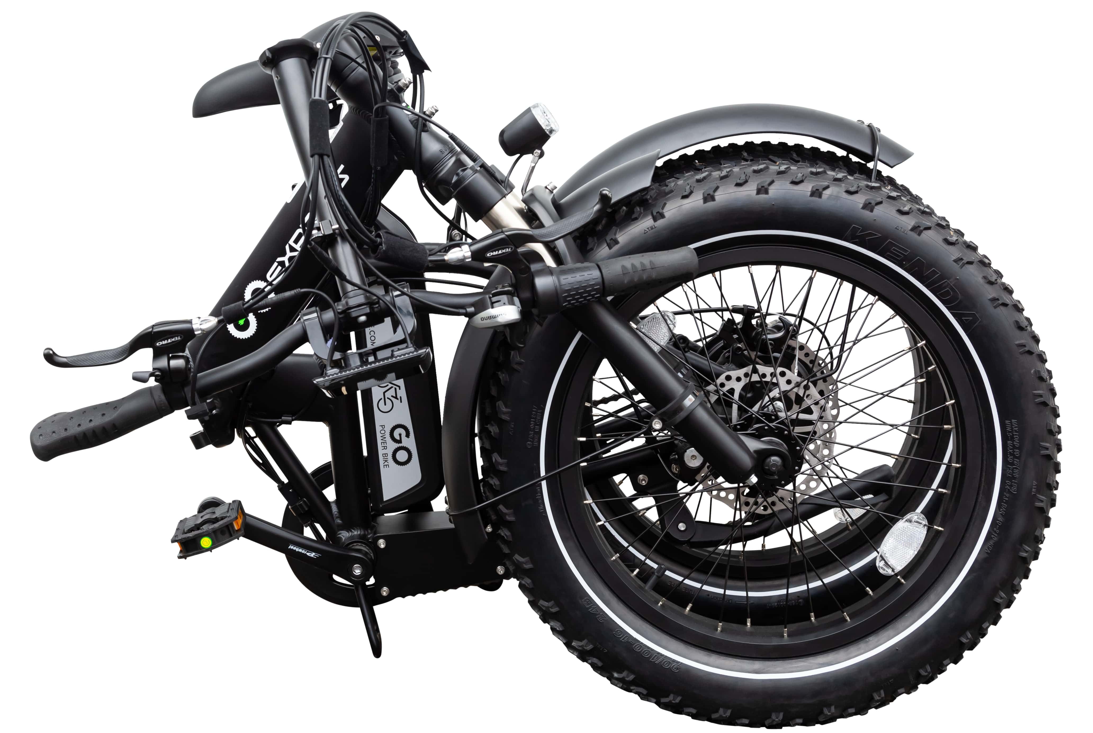 GoPowerBike GoExpress 750W Foldable Electric Bicycle with All Terrain Fat Tires and 48V 10AH Lithium Ion Battery B404BLK Walmart