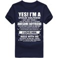 thumbnail image 1 of Pompotops Faire un Animal de Compagnie de Petite Amie Impression T-Shirt Femmes Manches Courtes Tops, 1 of 5