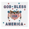 Collections Etc Patriotic God Bless America Garage Door Magnets with Red White and Blue Stars and Shield Accented with Majestic Bald Eagle