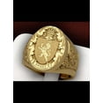 thumbnail image 3 of Engraved Signet Ring Vintage Style Metal Ring Personalized Custom Name Jewelry Statement Ring For Anniversary Party Daily Wear Classic Heraldic Design Gift For Men And Women, 3 of 6
