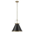 thumbnail image 5 of Novogratz x Globe Electric 1-Light Matte Brass Pendant Light Matte Black Shade, 5 of 9