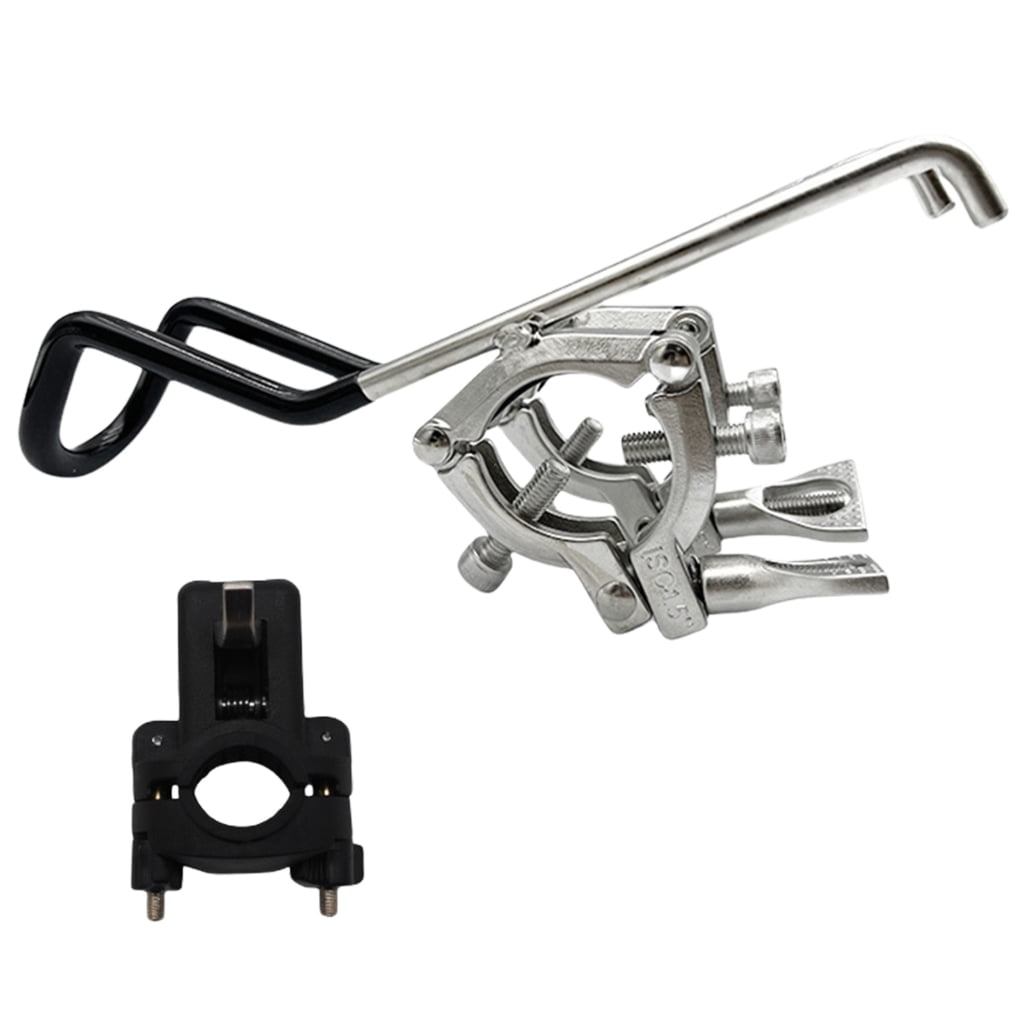7829 Fishing Rod Support Stainless Fishing Rod Holder for Boats Rail Mount with Clamp