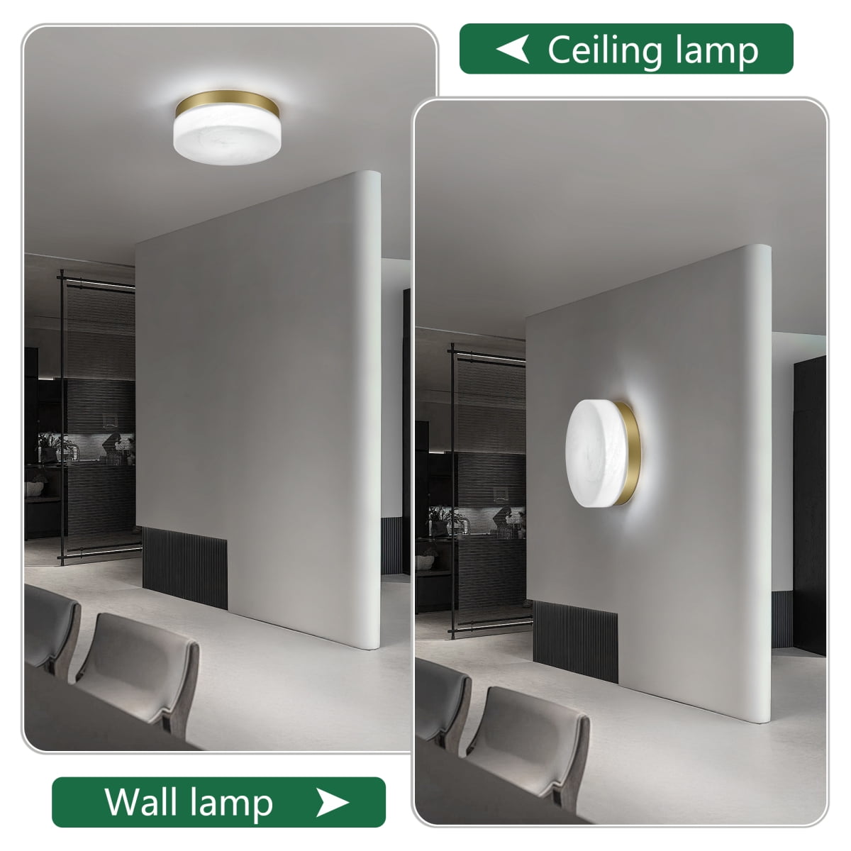 12 Inch LED Ceiling Light, 24W Flush Mount Ceiling Light,Round Low Profile Ceiling Lights for Bedroom, Living Room, Dining Room(White)