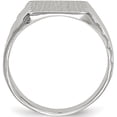 thumbnail image 2 of 14K White Gold Mens Signet Ring Jewelry Size 8, 2 of 5