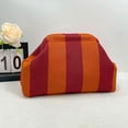 thumbnail image 3 of JWZZYD Striped Snap Shut Makeup Bag for Women, Snap Woven Clutch Cosmetic Pouch, Large Capacity Wide Open Knit Dumpling Bag for Travel & Everyday Organizer, 3 of 8