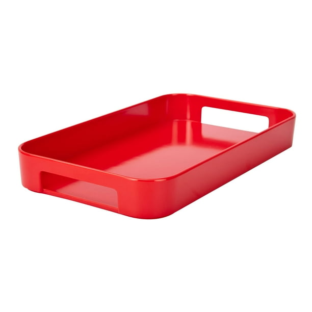 Zak Designs Gallery Serving Tray, Red