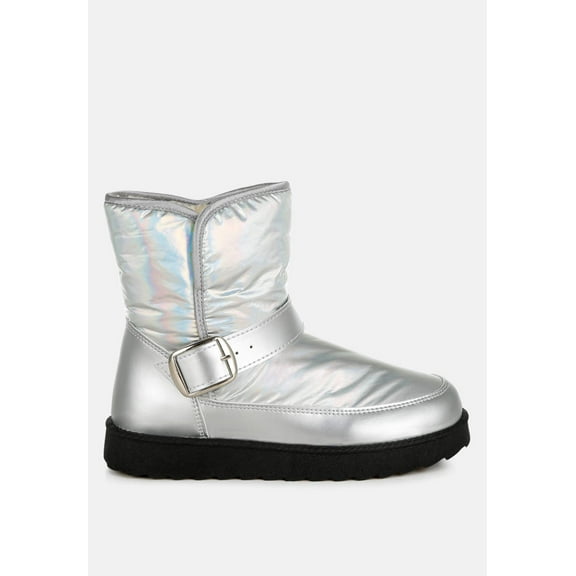 Jammy Buckle Strap Puffy Ankle Boots