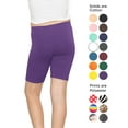 thumbnail image 3 of Stretch Is Comfort Girl's Cotton Biker Shorts | Child Size 2 -16, 3 of 7