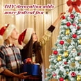 thumbnail image 3 of Patiojoy 4.5FT Artificial Hinged Christmas Pines Tree Snow Flocked Decoration Tree, 3 of 8
